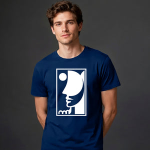 Abstract Line Art Face Silhouette Graphic Unisex T-Shirt