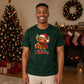 Cute fluffy highland cow winter Christmas Unisex T-Shirt