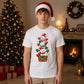 Delightful stacked snowmen graphic Christmas Unisex T-Shirt
