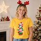 Delightful stacked snowmen graphic Christmas Unisex T-Shirt