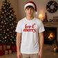 Elegant script heart typography Christmas Unisex T-Shirt
