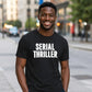 Retro 3D Block Text Serial Thriller Graphic Unisex T-Shirt