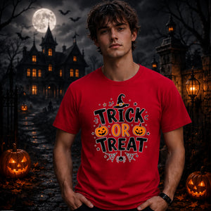 Spooky spider web text graphic Halloween Unisex t-shirt