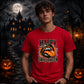 Spooky vampire fangs lips graphic Halloween Unisex t-shirt