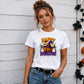 Witch hat pumpkin ghosts graphic Halloween Unisex t-shirt