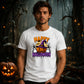 Witch hat pumpkin ghosts graphic Halloween Unisex t-shirt