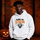 Spooky horror movie mask quote graphic Halloween hoodie