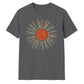 Retro sunburst graphic unisex t-shirt