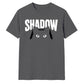 Cute Peeking Cat Shadow Typography Graphic Unisex T-Shirt