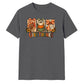Gingham panels give thanks text Thanksgiving Unisex T-Shirt