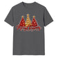 Glittering red gold tree print Christmas Unisex T-Shirt