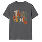 Leopard print thankful text art Thanksgiving Unisex T-Shirt