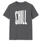 Minimalist Elongated Chill Typo Print Unisex T-Shirt