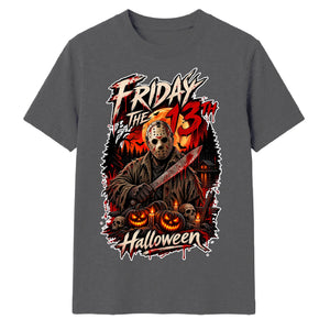 Scary hockey mask killer graphic Halloween Unisex t-shirt