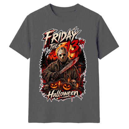 Scary hockey mask killer graphic Halloween Unisex t-shirt