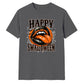 Spooky vampire fangs lips graphic Halloween Unisex t-shirt