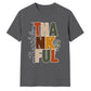 Stacked thankful block text art Thanksgiving Unisex T-Shirt