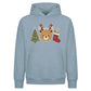 Charming Antler Bear Stockings Christmas Oversized Hoodie