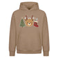 Charming Antler Bear Stockings Christmas Oversized Hoodie