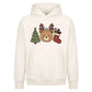 Charming Antler Bear Stockings Christmas Oversized Hoodie