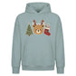 Charming Antler Bear Stockings Christmas Oversized Hoodie