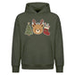 Charming Antler Bear Stockings Christmas Oversized Hoodie