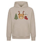 Charming Antler Bear Stockings Christmas Oversized Hoodie
