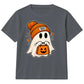 Charming beanie ghost pumpkin treat Halloween Kids T-Shirt