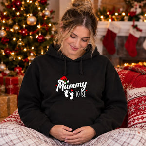 Charming expectant mum baby bump Christmas Unisex Hoodie