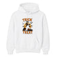 Charming ghost witch hat pumpkin graphic Halloween hoodie