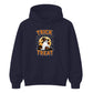 Charming ghost witch hat pumpkin graphic Halloween hoodie