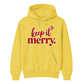 Charming keep it merry lettering Christmas Unisex Hoodie