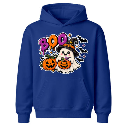 Charming little witch ghost pumpkin Halloween Kids Hoodie