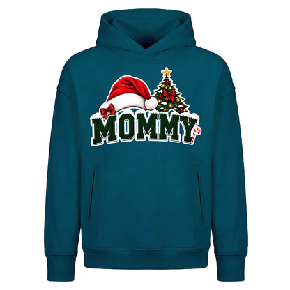 Charming Mommy Santa Hat Tree Christmas Oversized Hoodie
