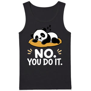 Charming Sleeping Panda No You Do It Slogan Men Tank Top