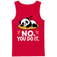 Charming Sleeping Panda No You Do It Slogan Men Tank Top