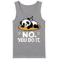 Charming Sleeping Panda No You Do It Slogan Men Tank Top