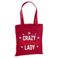 Cheeky Crazy Christmas Lady Snowflake Christmas Tote Bag