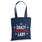Cheeky Crazy Christmas Lady Snowflake Christmas Tote Bag