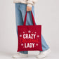Cheeky Crazy Christmas Lady Snowflake Christmas Tote Bag