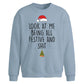 Cheeky Look At Me Festive Christmas Oversized Sweatshirt