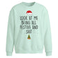 Cheeky Look At Me Festive Christmas Oversized Sweatshirt