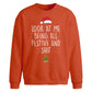 Cheeky Look At Me Festive Christmas Oversized Sweatshirt