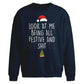 Cheeky Look At Me Festive Christmas Oversized Sweatshirt