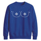 Cheeky Snowflake Chest Graphic Christmas Unisex Sweatshirt
