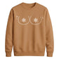 Cheeky Snowflake Chest Graphic Christmas Unisex Sweatshirt