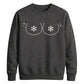 Cheeky Snowflake Chest Graphic Christmas Unisex Sweatshirt