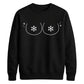 Cheeky Snowflake Chest Graphic Christmas Unisex Sweatshirt