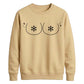 Cheeky Snowflake Chest Graphic Christmas Unisex Sweatshirt