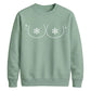 Cheeky Snowflake Chest Graphic Christmas Unisex Sweatshirt